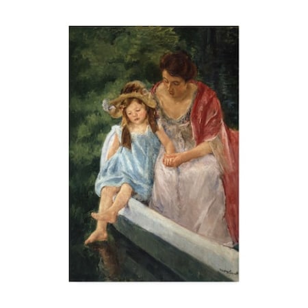 Mary Stevenson Cassatt 'Mother And Child In Boat' Canvas Art,22x32